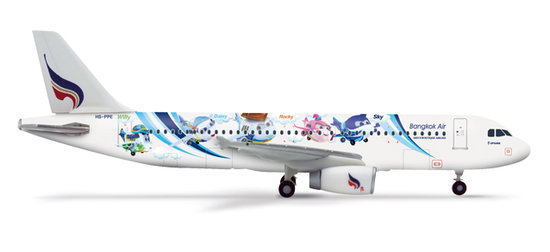Lietadlo Airbus A320 Bangkok Airways "Mascots" 